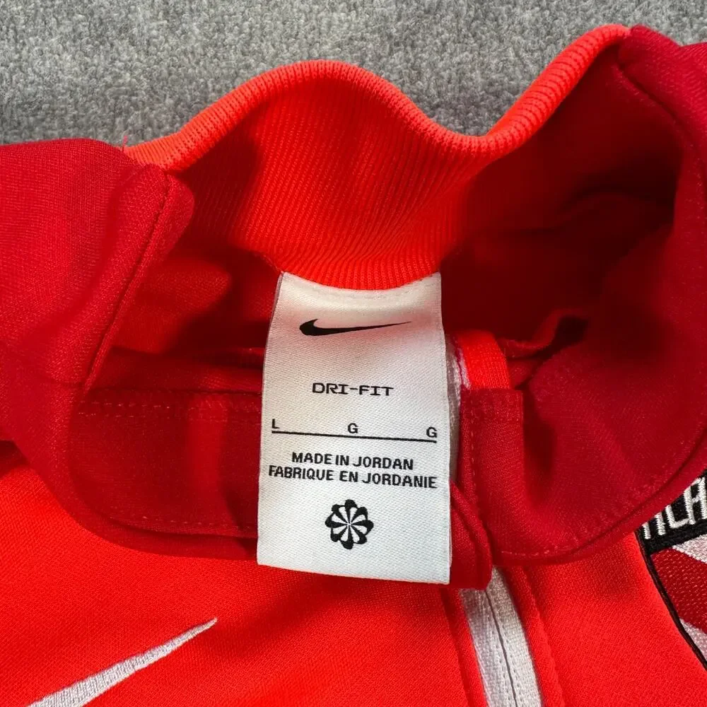 Nike Dri-Fit Alabama FC Soccer Warm Up Track Jacket Kids Large Orange Red Zip Up